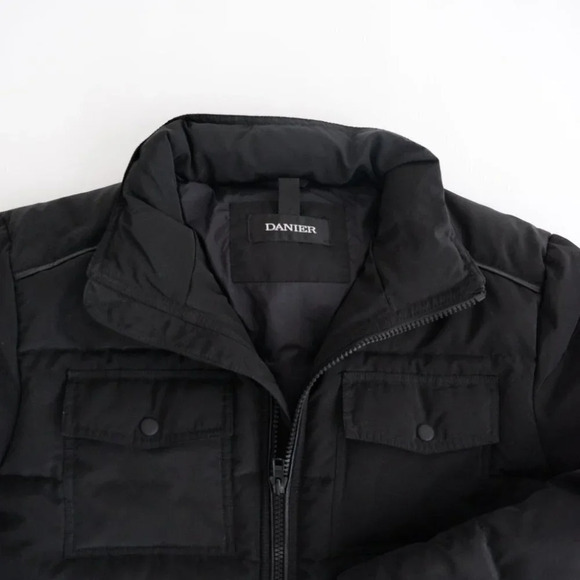 Danier Black Puffer Winter Coat Jacket Size Large - Picture 12 of 16